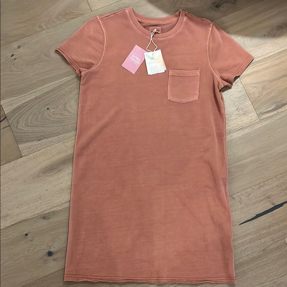 Casual Rust T-Shirt Dress